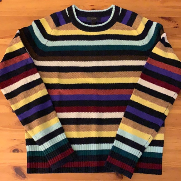 EUC J Crew striped sweater in great colors